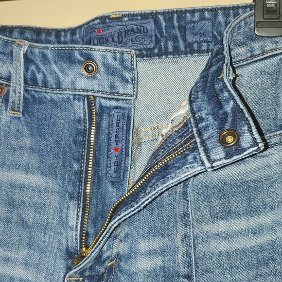 Lucky Brand | Straight Leg Button Side Blue Denim Jeans Size 2 26 - Picture 8 of 11